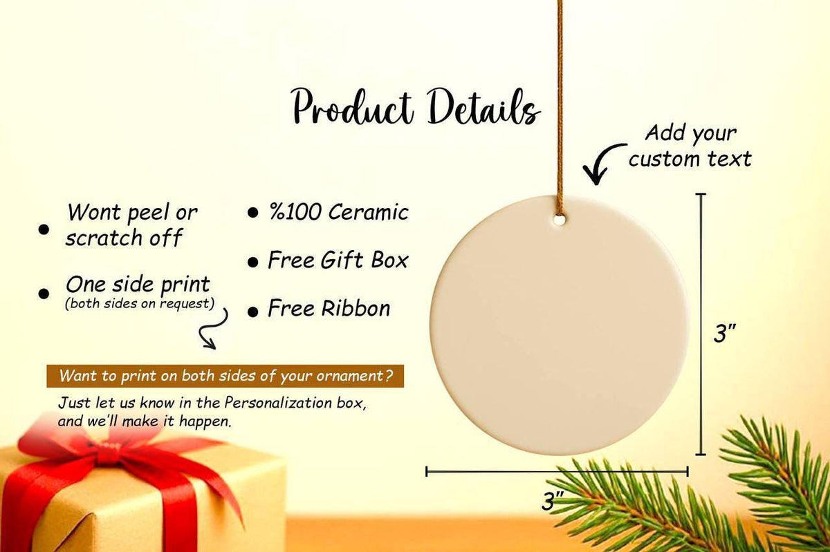 Personalized Aesthetic Engaged Ornament, Design Optional Engagement Date Keepsake