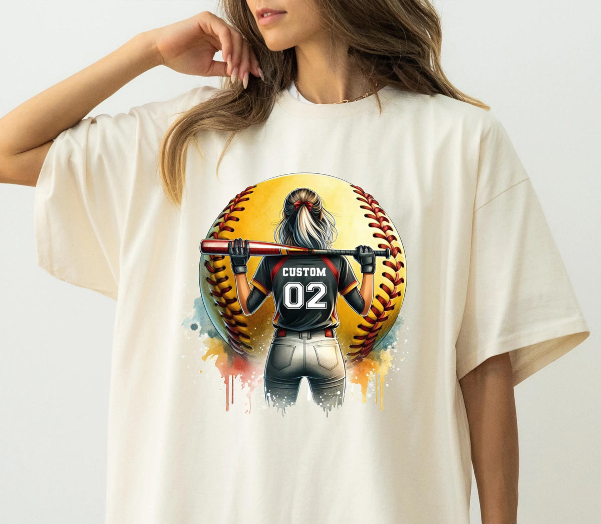 Comfort Colors® Custom Softball Shirt, Softball Player T-shirt, Softball Lover Women Gift Tee