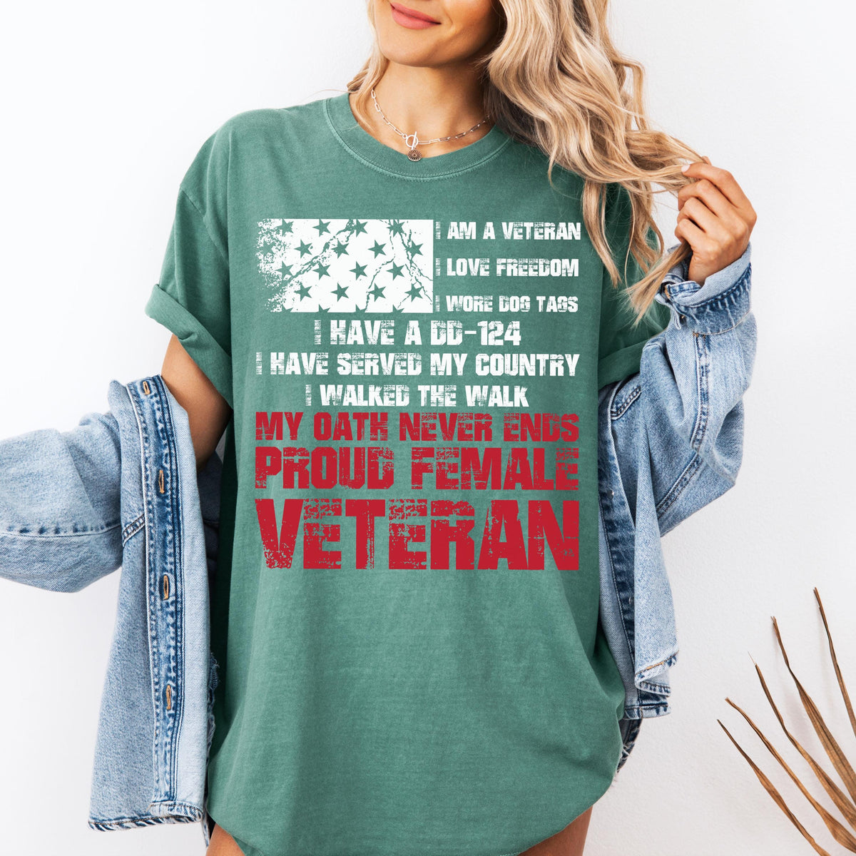 Comfort Colors® Proud Female Veteran Shirt, Veteran Day T-shirt, Veteran Woman Tees