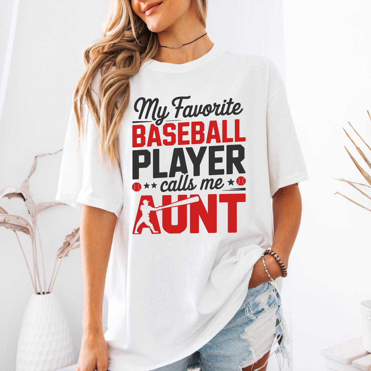 Comfort Colors® Baseball Aunt Shirt, Baseball Auntie T-shirt, Baseball Lover Aunt Gift Tee