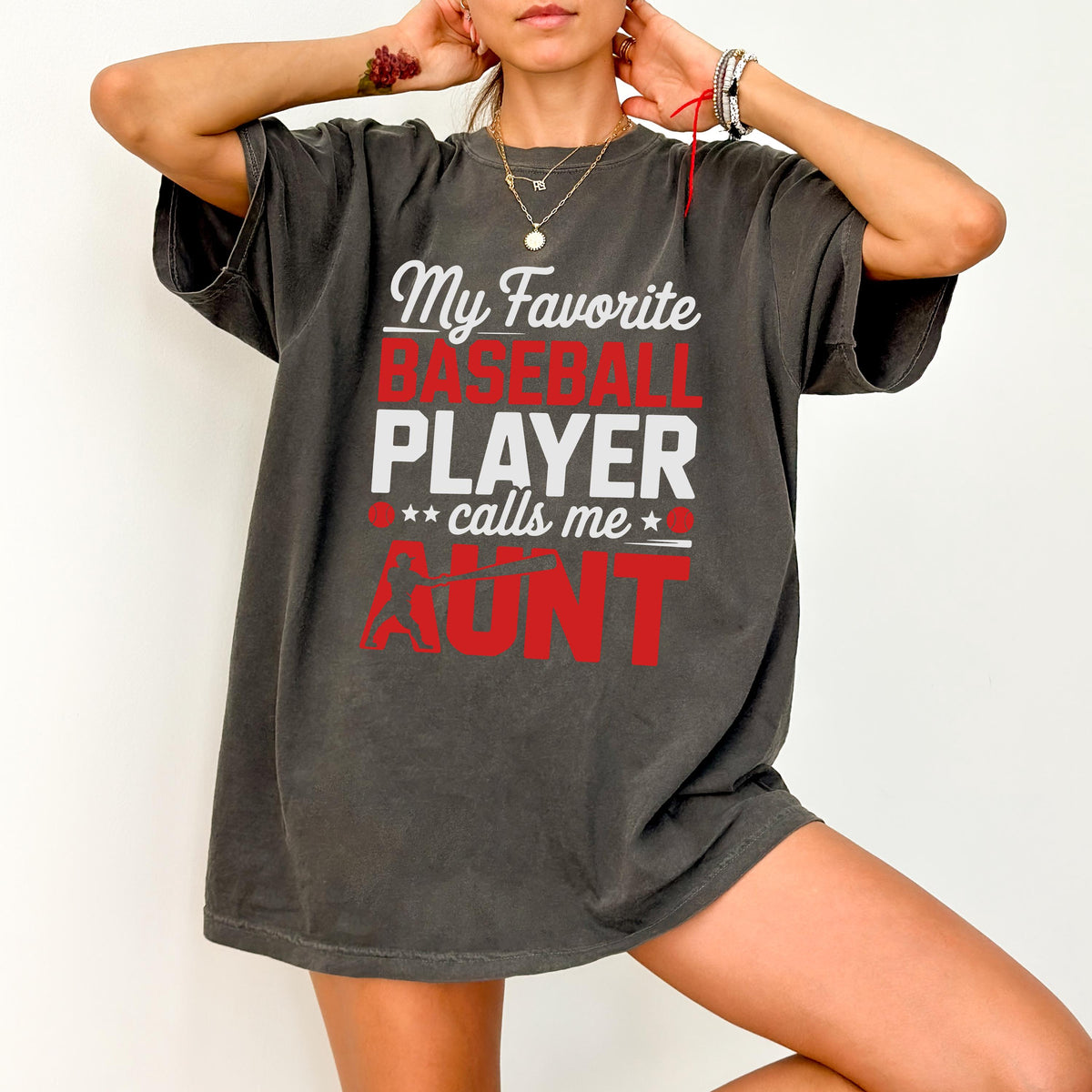 Comfort Colors® Baseball Aunt Shirt, Baseball Auntie T-shirt, Baseball Lover Aunt Gift Tee