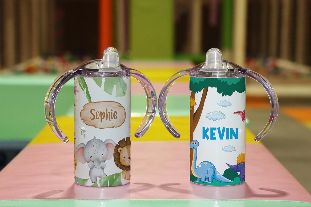 Custom Kids Tumbler With Straw, Farm Animals Toddler Cup, Unicorn Kids Drinkware