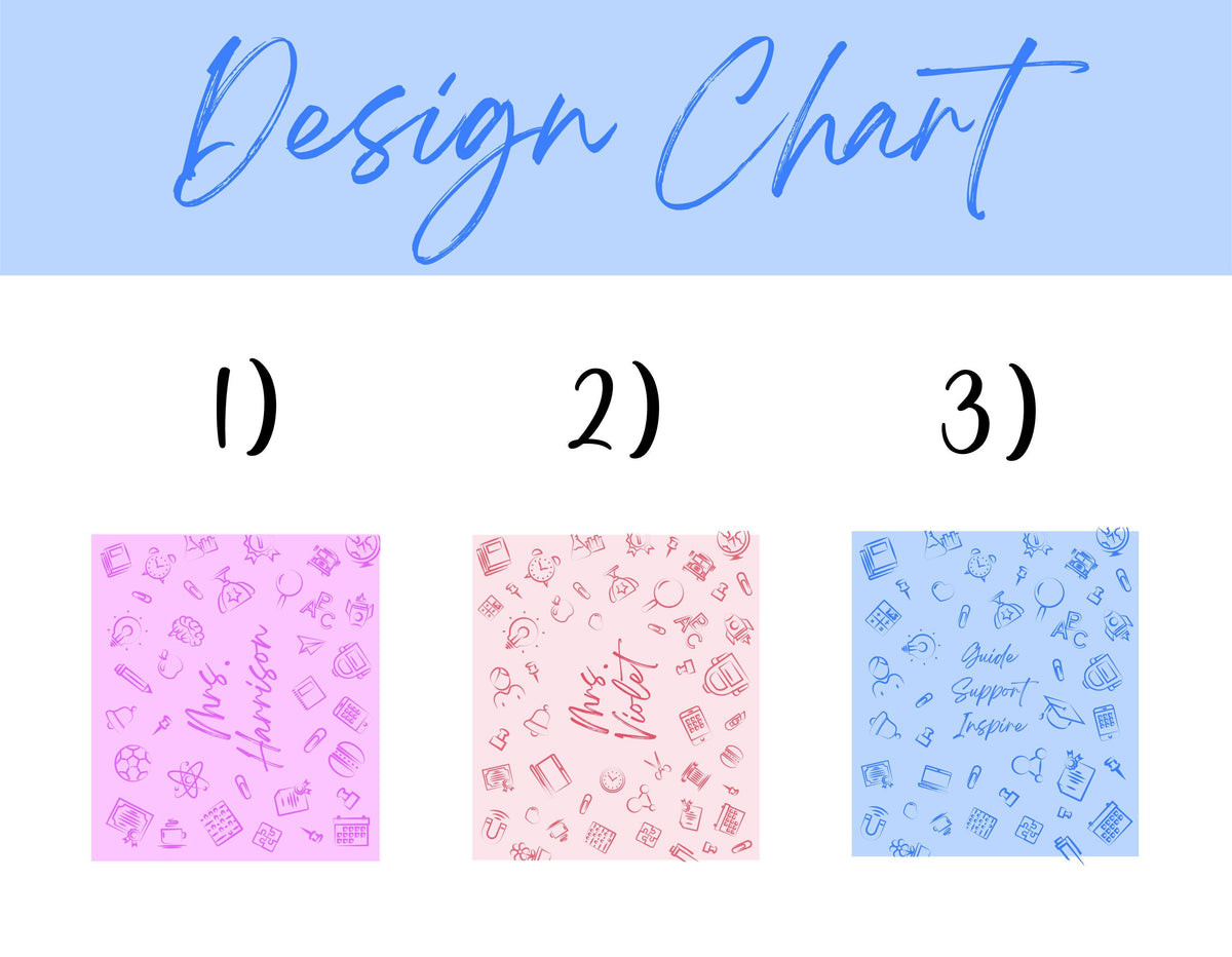 Personalized Doodle Design School Tumbler For Teachers