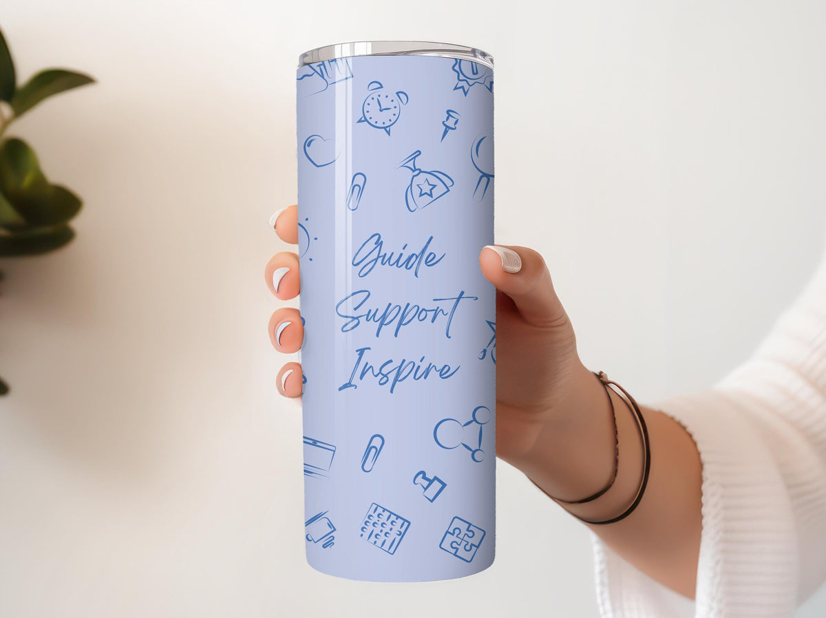 Personalized Doodle Design School Tumbler For Teachers