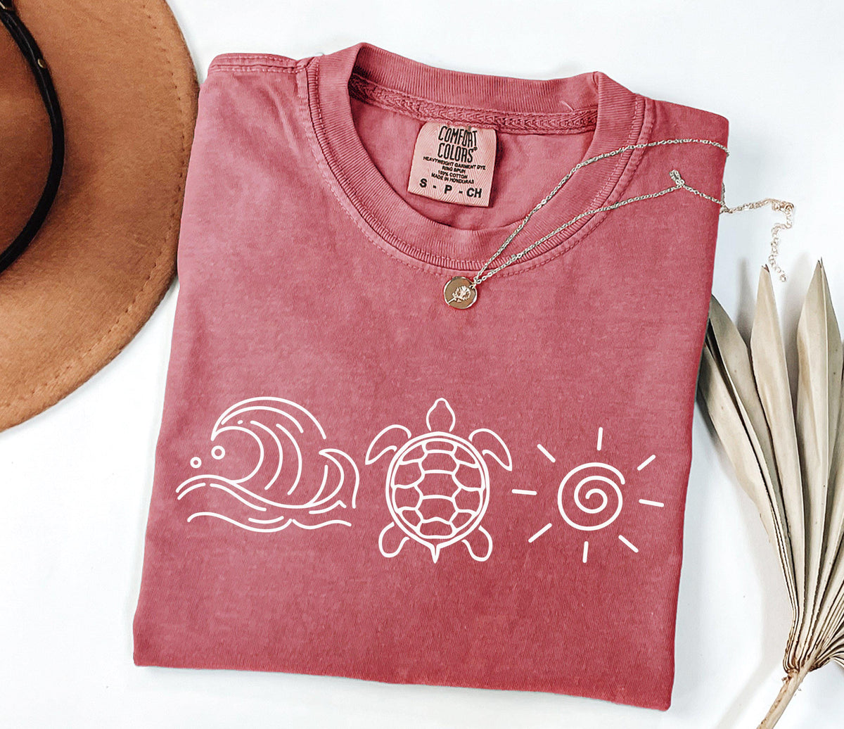 Comfort Colors® Ocean Wave Turtle Sun Shirt, Beach Vacation T-Shirt, Summer Vibes Trip Tee
