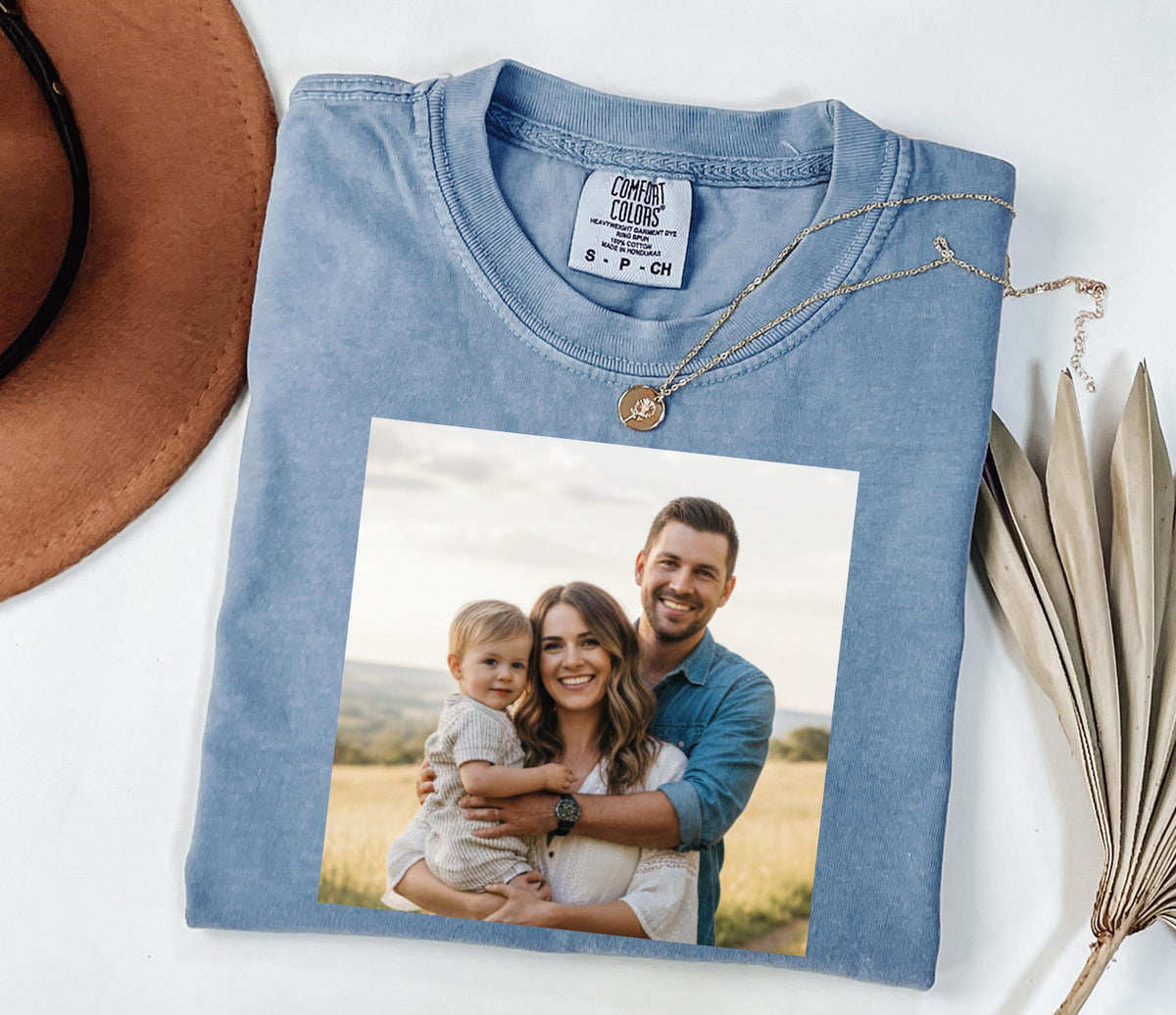 Comfort Colors® Custom Photo Shirt, Family Picture Tee, Personalized Mother's Day Gift Crewneck