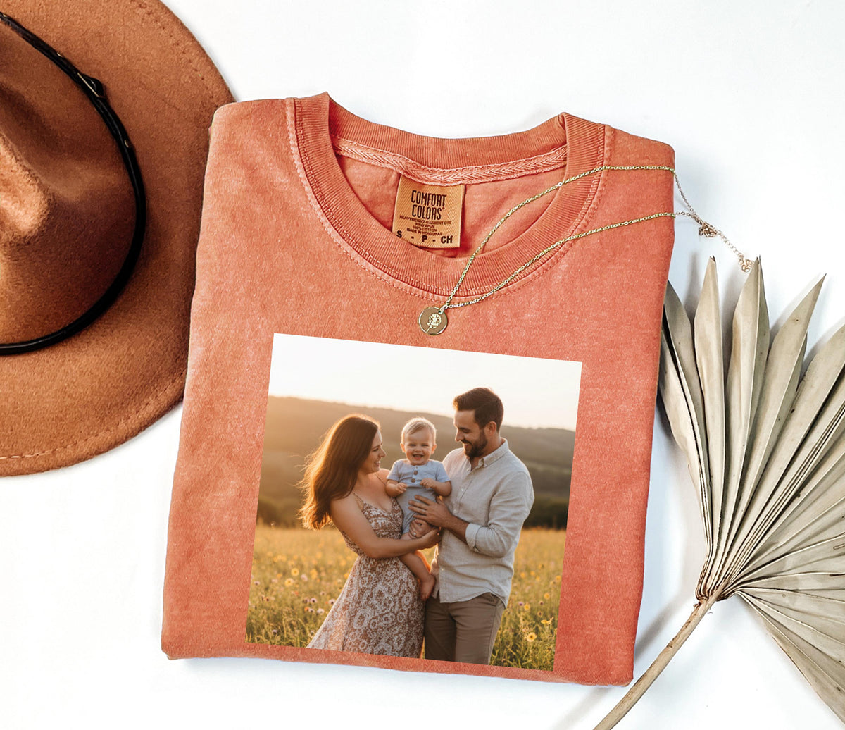 Comfort Colors® Custom Photo Shirt, Family Picture Tee, Personalized Mother's Day Gift Crewneck