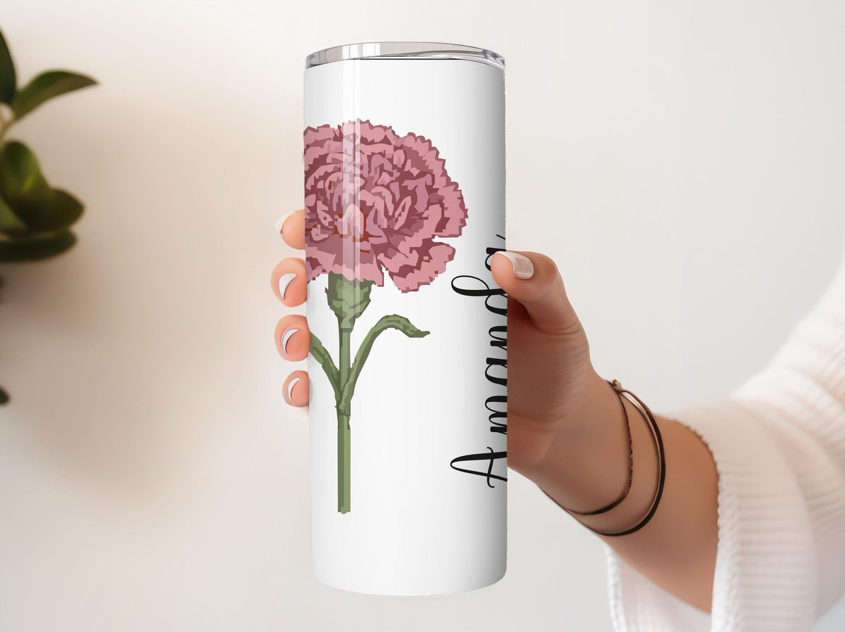 Custom Name Colorful Floral Coffee Tumbler