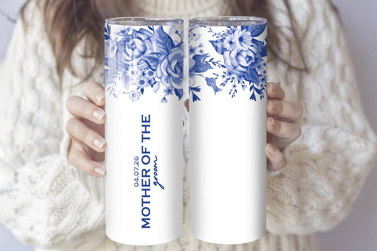 Personalized Mother Of The Bride Tumbler With Straw, Aesthetic MOTB Insulated Cup