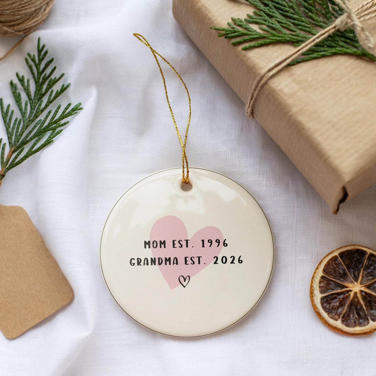 Grandparents Established Ornament, Custom Grandma and Grandpa Ornament
