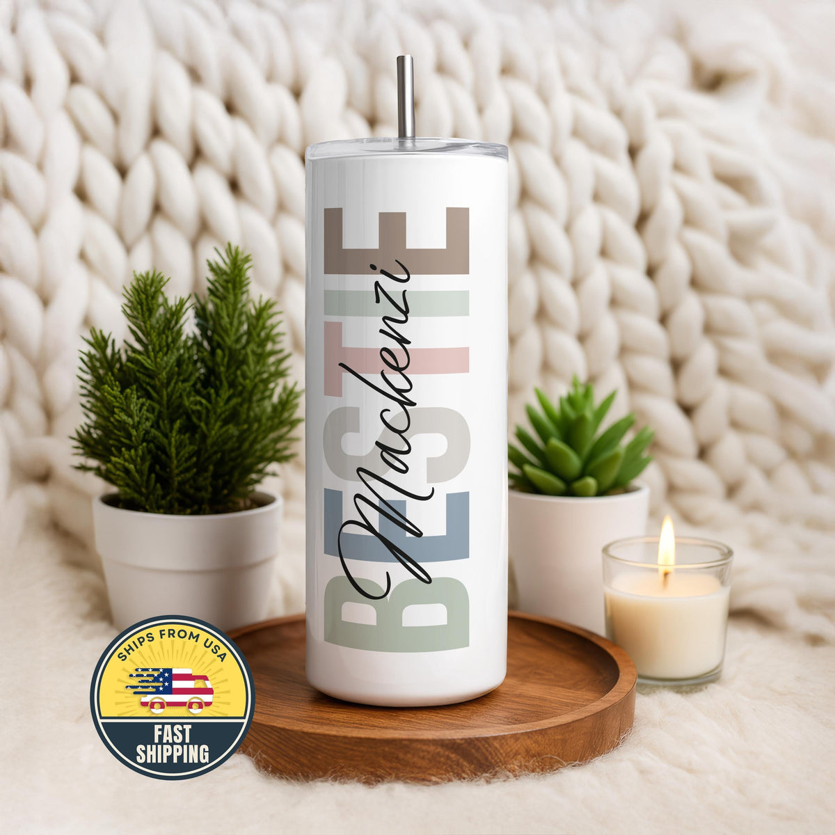 Personalized Bestie Tumbler, You Are the Sister I Got to Choose Tumbler