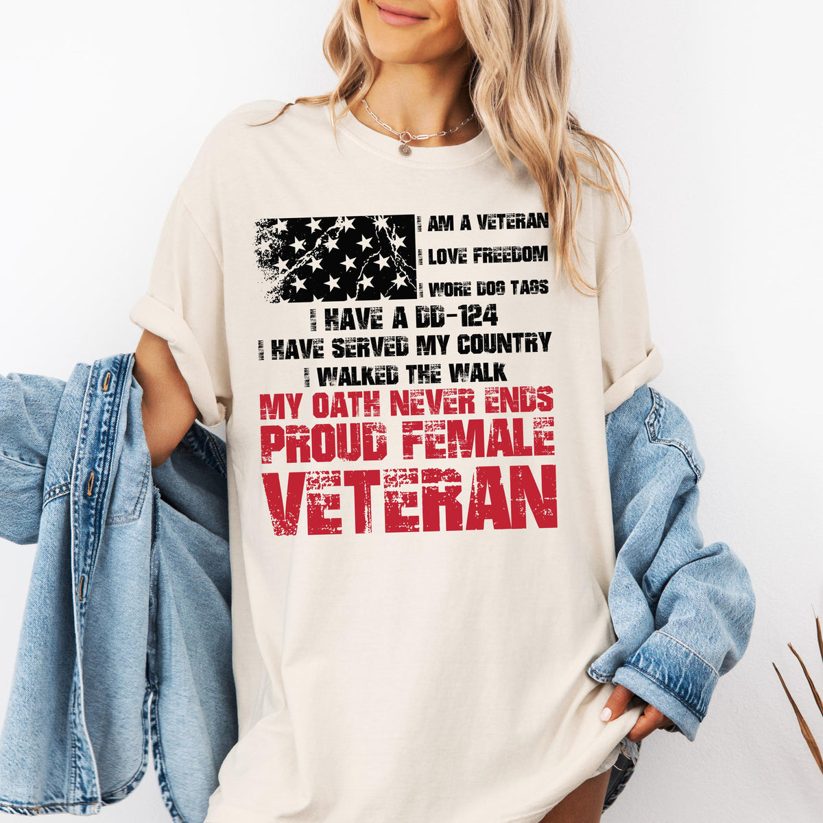 Comfort Colors® Proud Female Veteran Shirt, Veteran Day T-shirt, Veteran Woman Tees