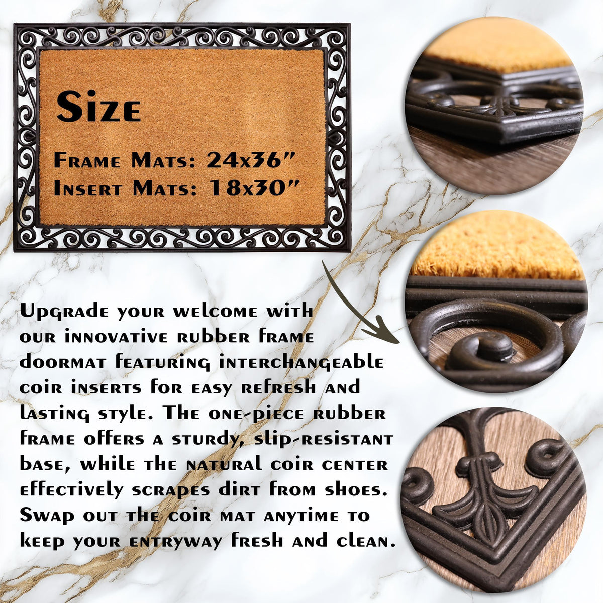 Silly Geese Only Coir Doormat, Funny Welcome Mat, Cute Doormat, Funny Sayings Rug