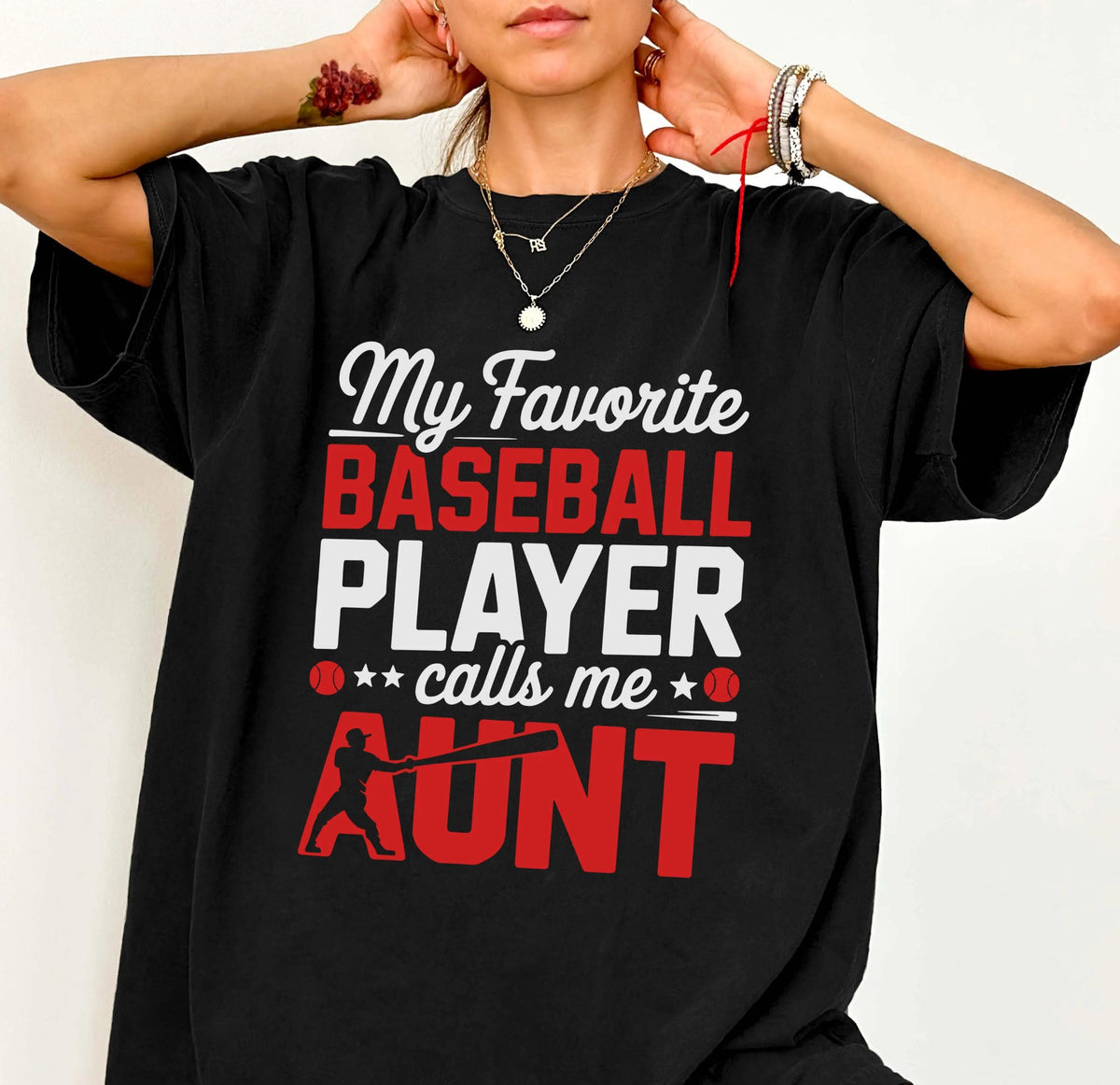 Comfort Colors® Baseball Aunt Shirt, Baseball Auntie T-shirt, Baseball Lover Aunt Gift Tee