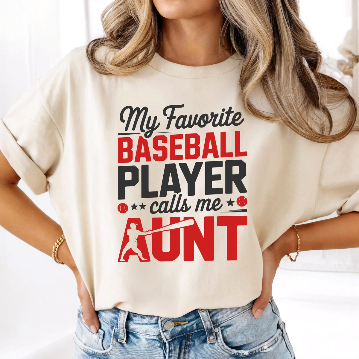Comfort Colors® Baseball Aunt Shirt, Baseball Auntie T-shirt, Baseball Lover Aunt Gift Tee