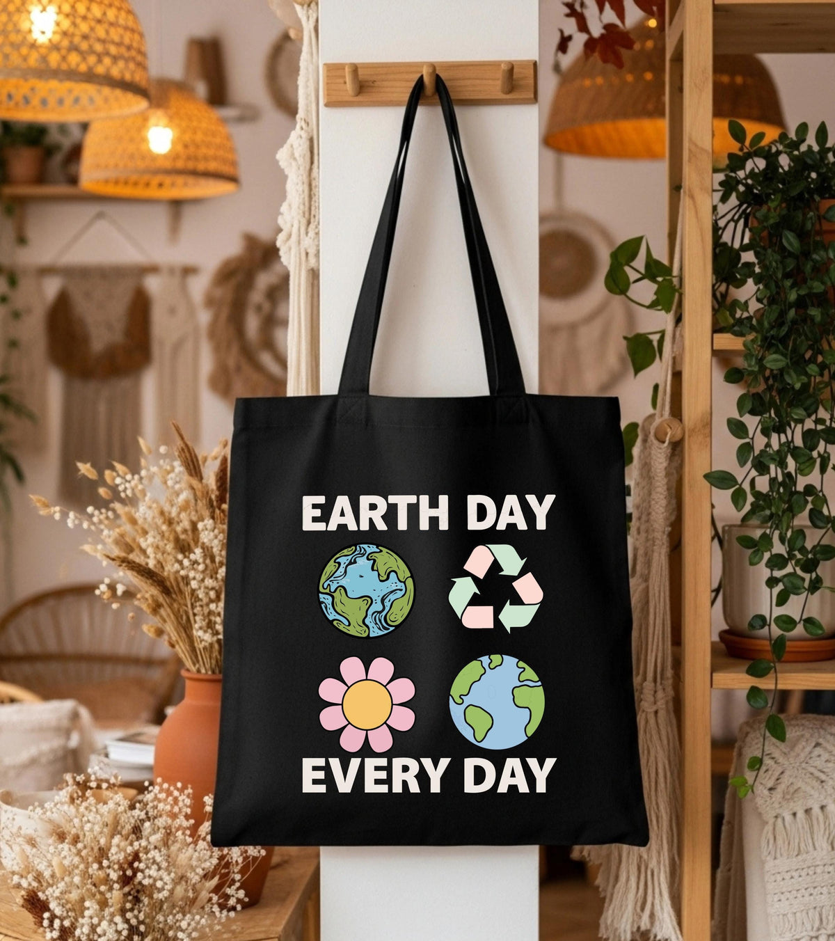 Earth Day Tote Bag, Earth Day Every Day Tote, Environmental Gift Tote Bag