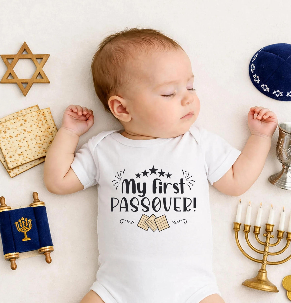 My First Passover Baby Bodysuit, Jewish Baby Shirt, Passover Afikoman Toddler Gift Tee