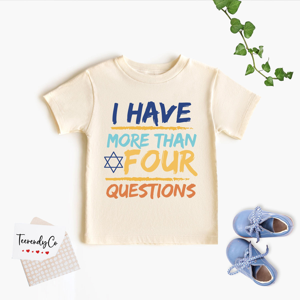 I Have More than Four Questions T-shirt, Passover Baby Bodysuit, Jewish Baby Gift Tee