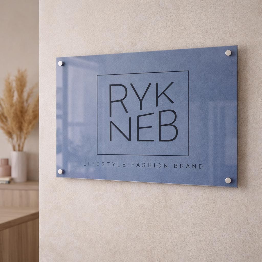 Custom Acrylic Business Sign, Personalized Logo Wall Decor, Modern Office Door Sign
