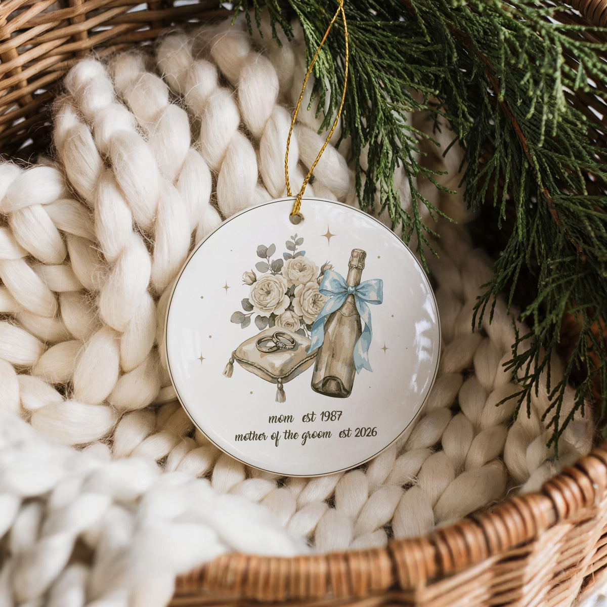Mother of the Groom Ornament, Custom Mom Ornament from Groom, Gift From Son