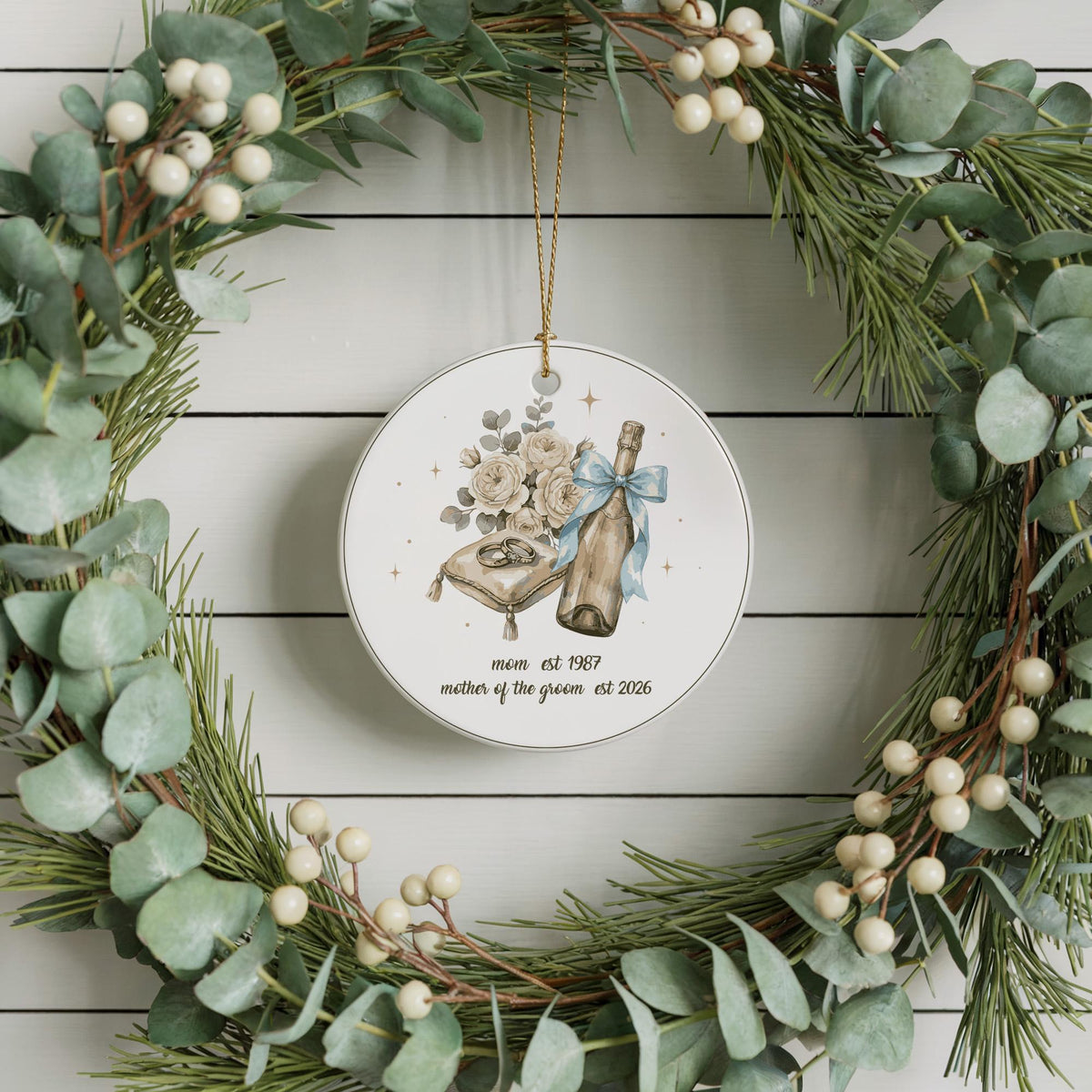 Mother of the Groom Ornament, Custom Mom Ornament from Groom, Gift From Son
