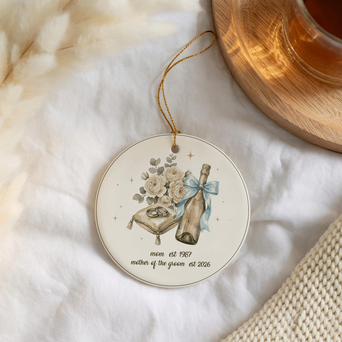 Mother of the Groom Ornament, Custom Mom Ornament from Groom, Gift From Son