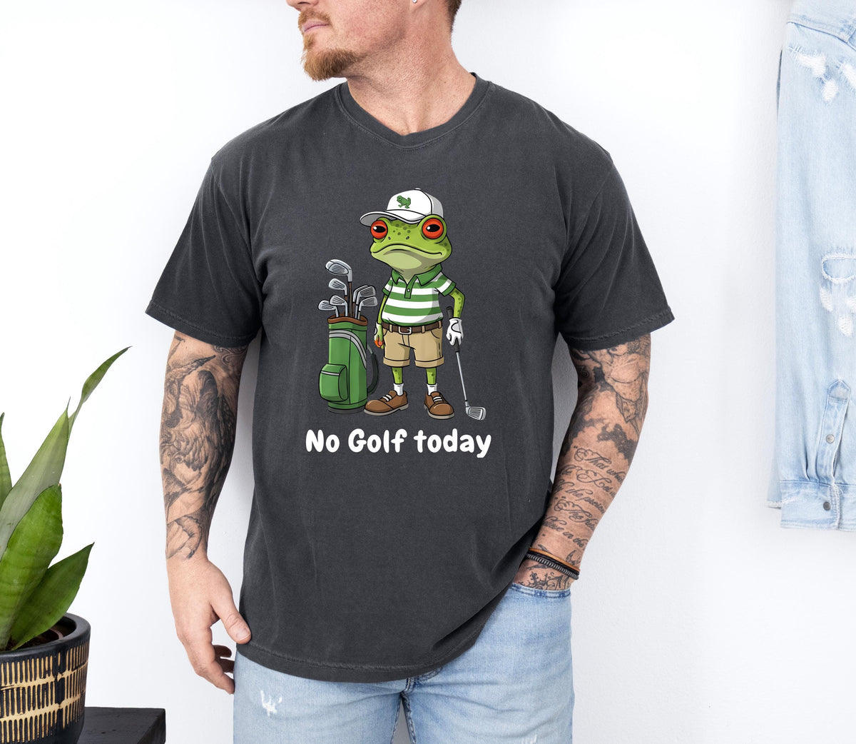 Comfort Colors® No Golf Today T-shirt, Funny Golf Lover Shirt, Golf Dad Gift Tee