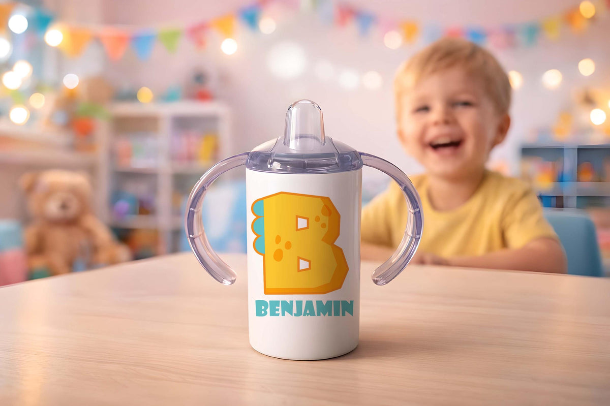 Personalized 12 oz Kids Tumbler, Custom Name Sippy Cup For Toddlers