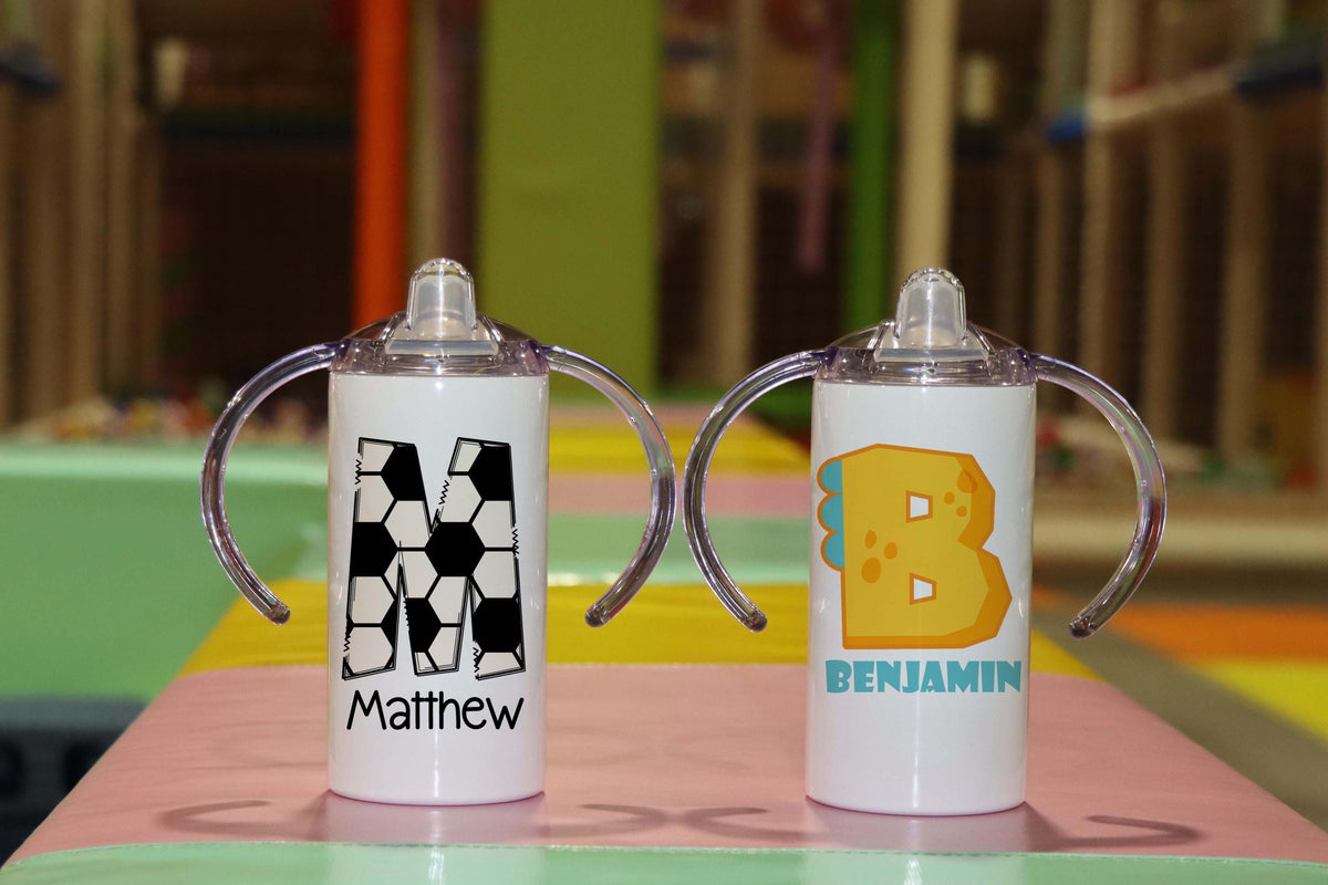 Personalized 12 oz Kids Tumbler, Custom Name Sippy Cup For Toddlers