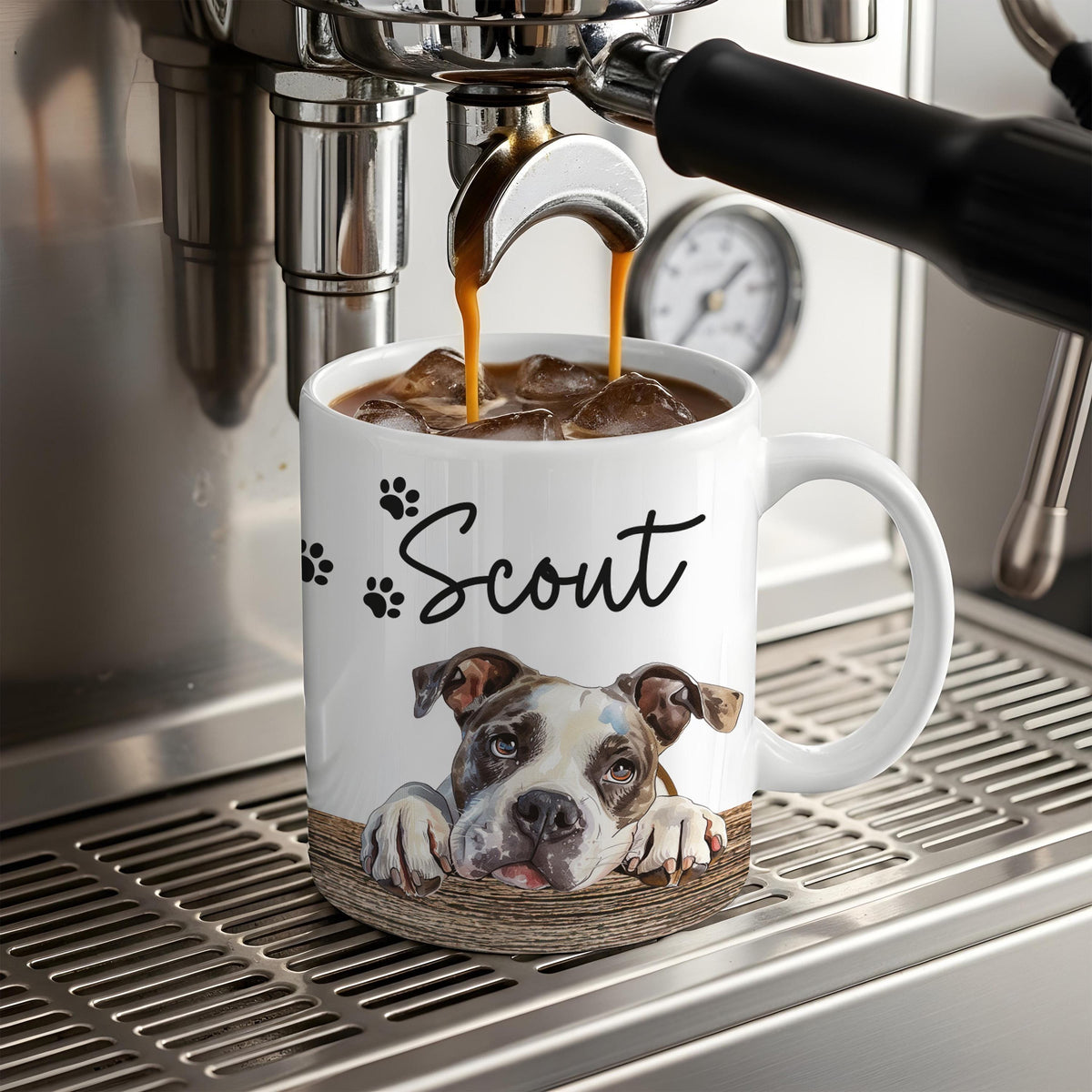 Customizable Dog Portrait & Name Coffee Cup, Personalized Pet Faces Mug, Custom Pets Lover Gift, Dogs Mom Dad Present, New Puppy Owner Gift