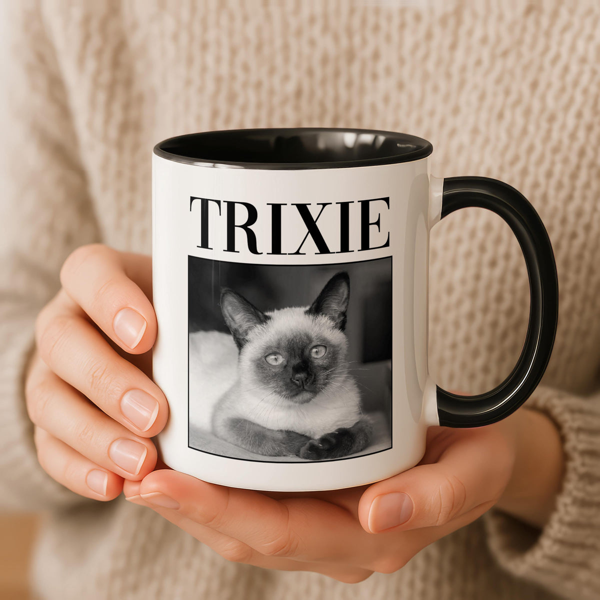 Personalized Pet Photo Mug, Custom Cat Picture Cup, Pet Loss Sympathy Mug, Cat Remembrance Gift, Pet Portrait and Name Memorial Present