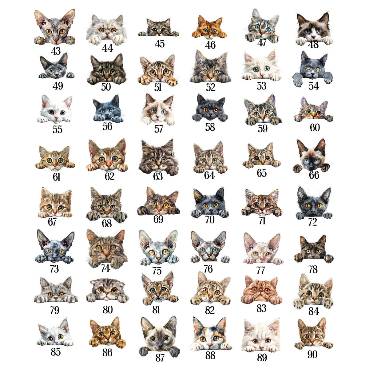 Customizable Cat Portrait Mug, Custom Pet Faces Pottery Mug, Cats Lover Gift, Pets Mom Dad Present, New Kitten Owner Gifts, Paw Prints Cup