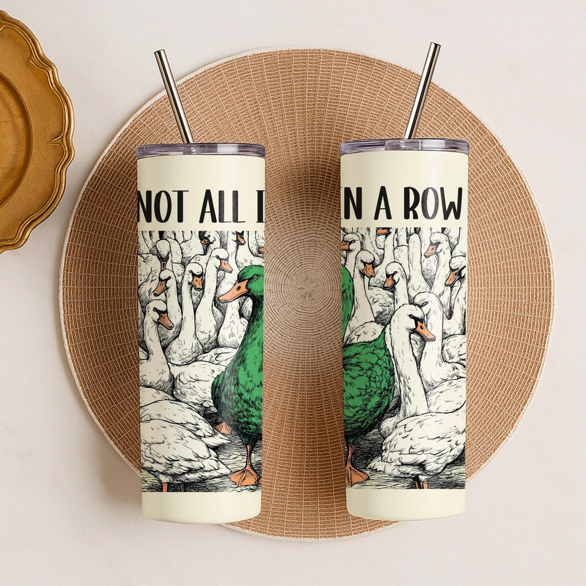 Funny Goose Tumbler, Sarcastic Coffee Cup, Stainless Steel Travel Mug (20oz)