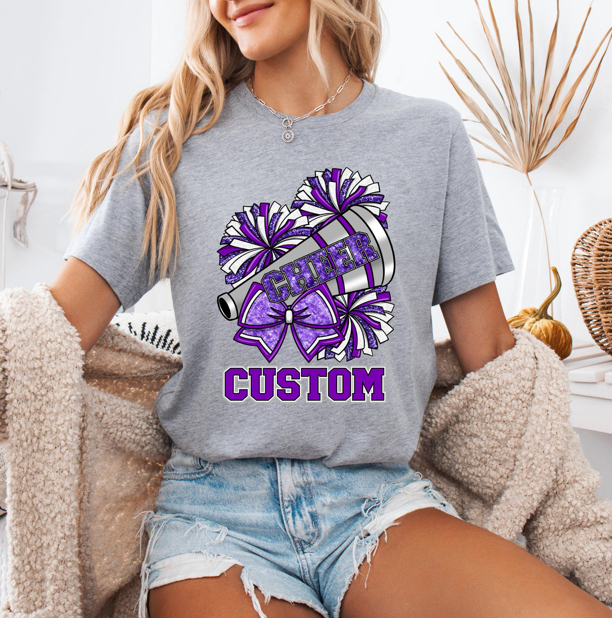 Custom Cheerleader T-Shirt, Sports Mom Gift, Team Mama Tee