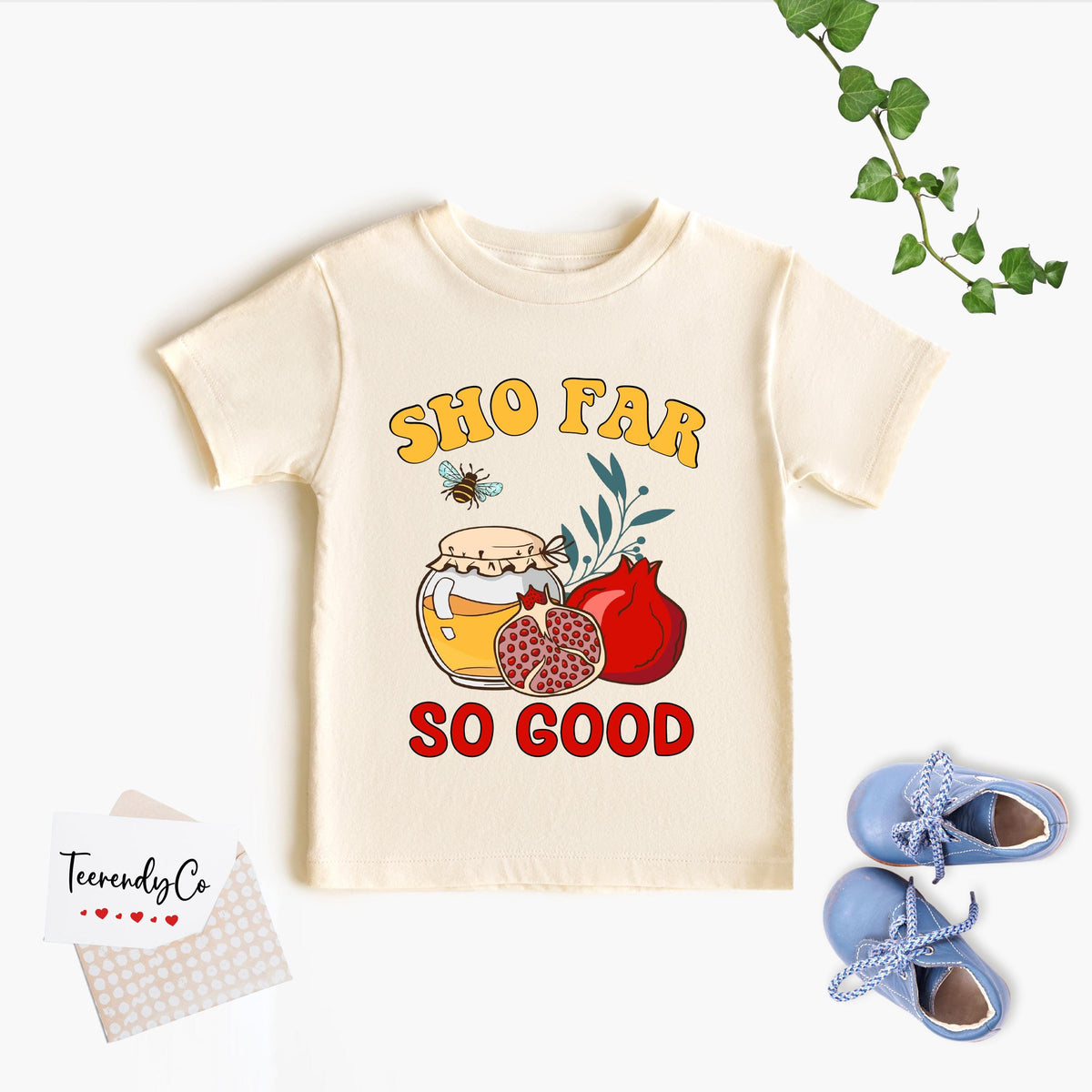 Sho Far So Good Kids Shirt, Rosh Hashanah T-Shirt, Rosh Hashanah Baby Gift, Jewish Baby Bodysuit