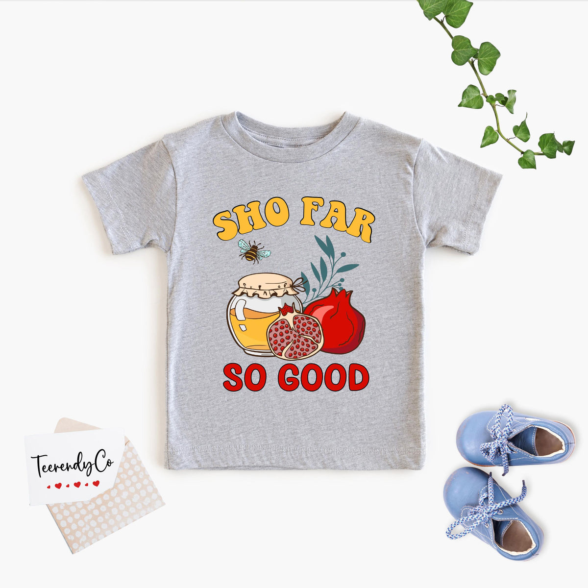 Sho Far So Good Kids Shirt, Rosh Hashanah T-Shirt, Rosh Hashanah Baby Gift, Jewish Baby Bodysuit