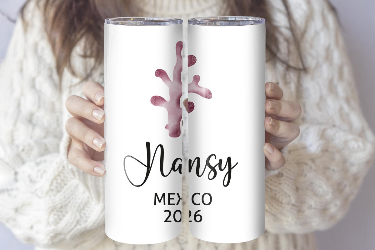 Custom Name Summer Vacation Tumbler, Beach Bachelorette Party Favors