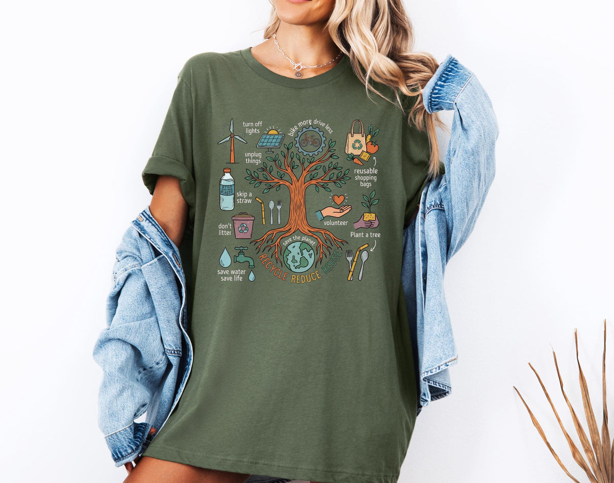 Earth Day Tree Graphic Shirt