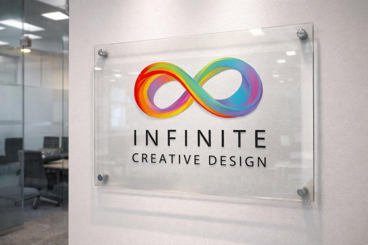Custom Acrylic Business Sign, Personalized Logo Wall Decor, Modern Office Door Sign