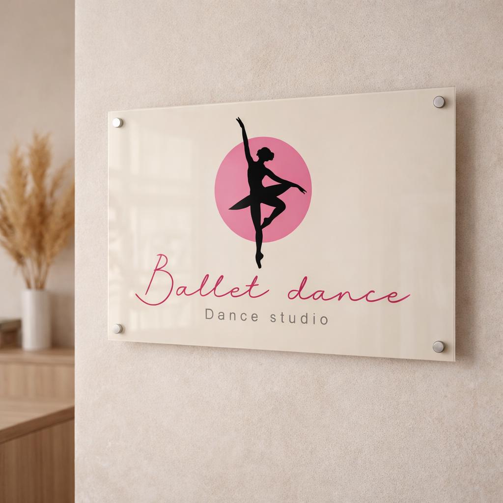 Custom Acrylic Business Sign, Personalized Logo Wall Decor, Modern Office Door Sign