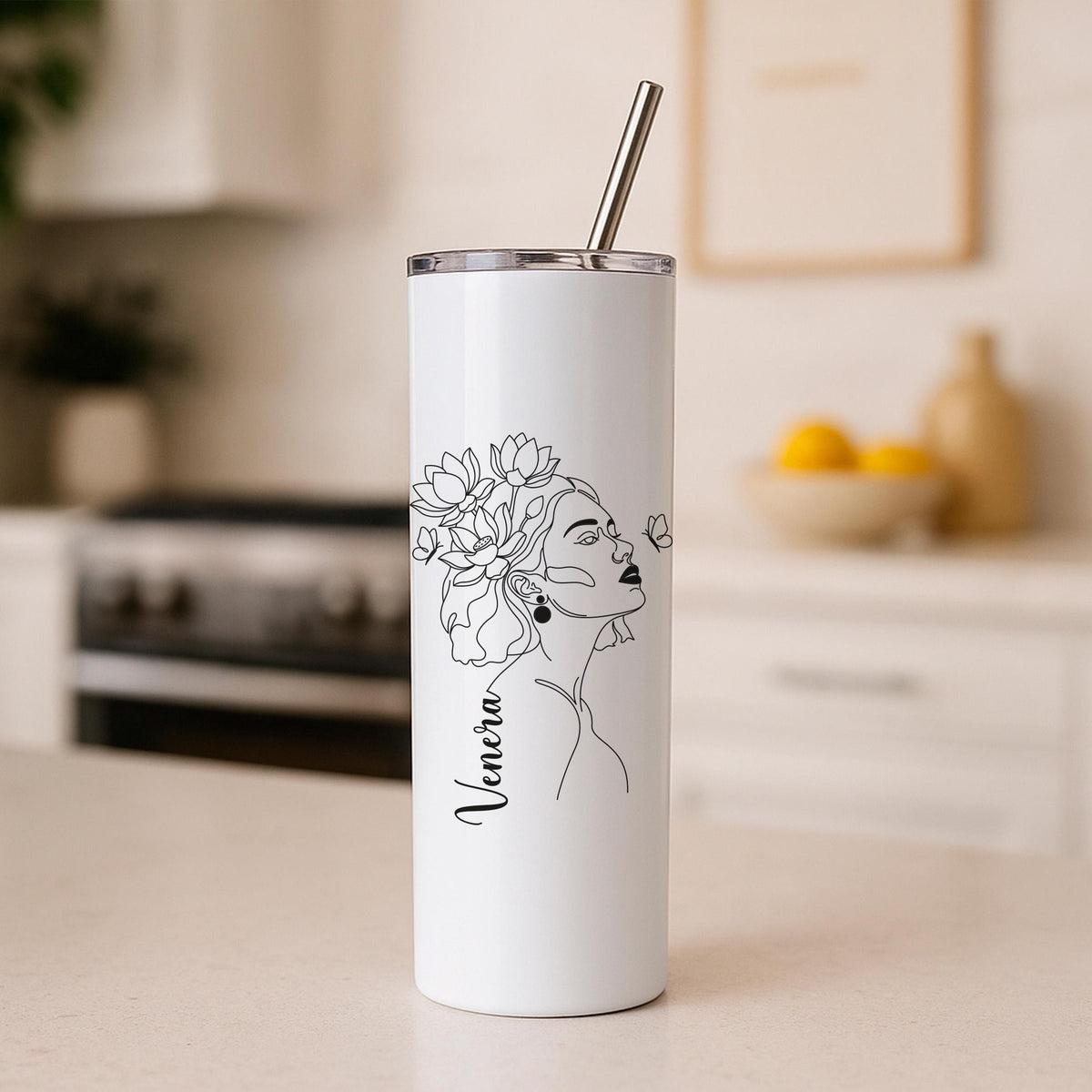 Custom Name Tumbler, Personalized Skinny Tumbler With Name, Graphic Drinkware