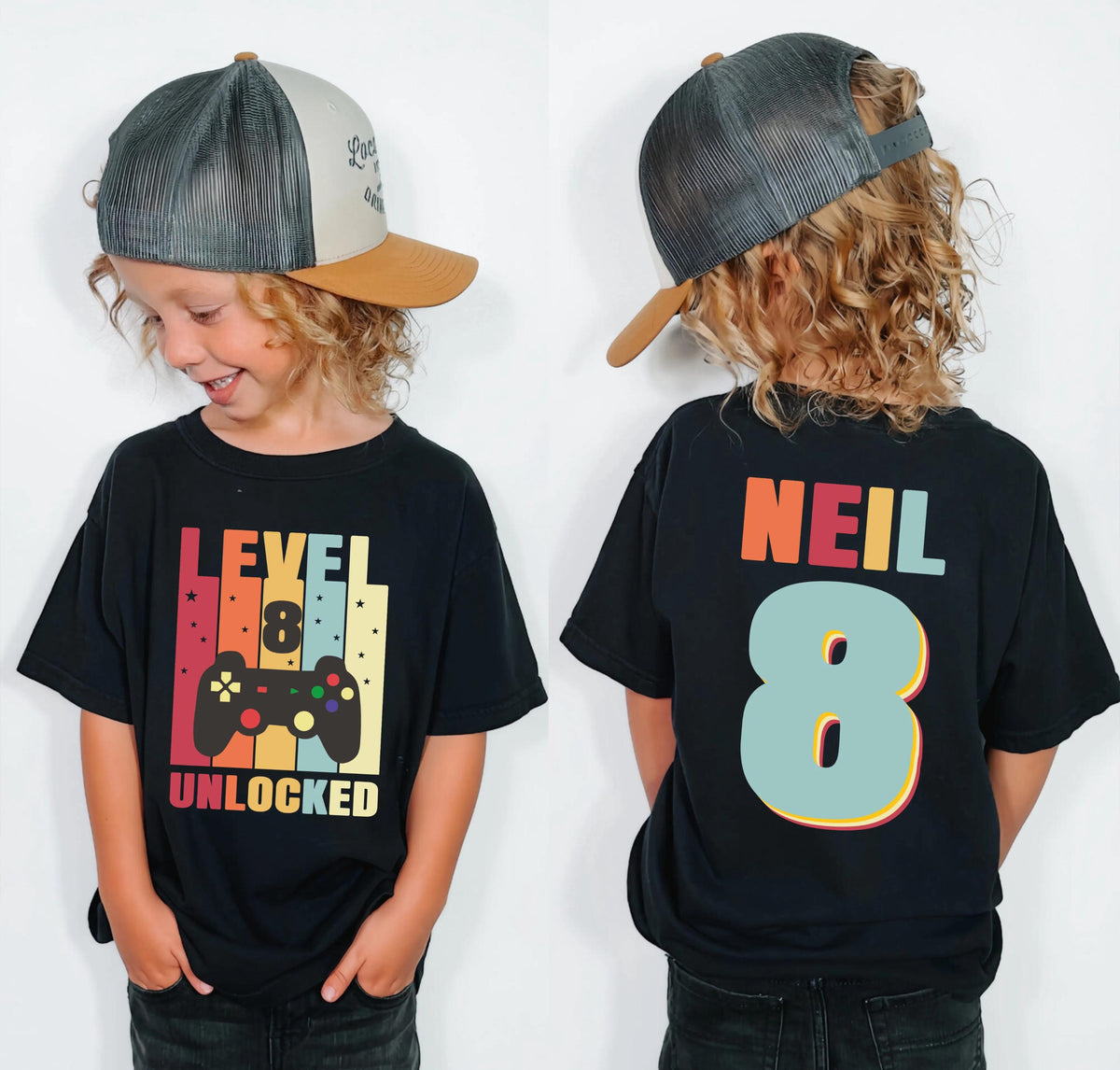 Gamer Birthday Shirt, Custom Level Unlocked T-Shirt, Gaming Birthday Boy Tee, Birthday Boy Gift