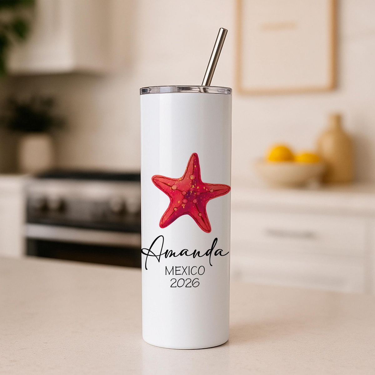 Custom Vacation Tumbler, Customizable Summer Vibes Tumblers, Holiday Tumbler, Vacation Gift Cup