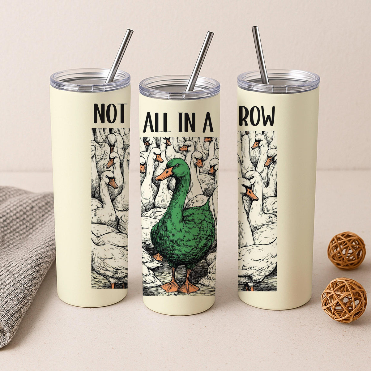 Funny Goose Tumbler, Sarcastic Coffee Cup, Stainless Steel Travel Mug (20oz)