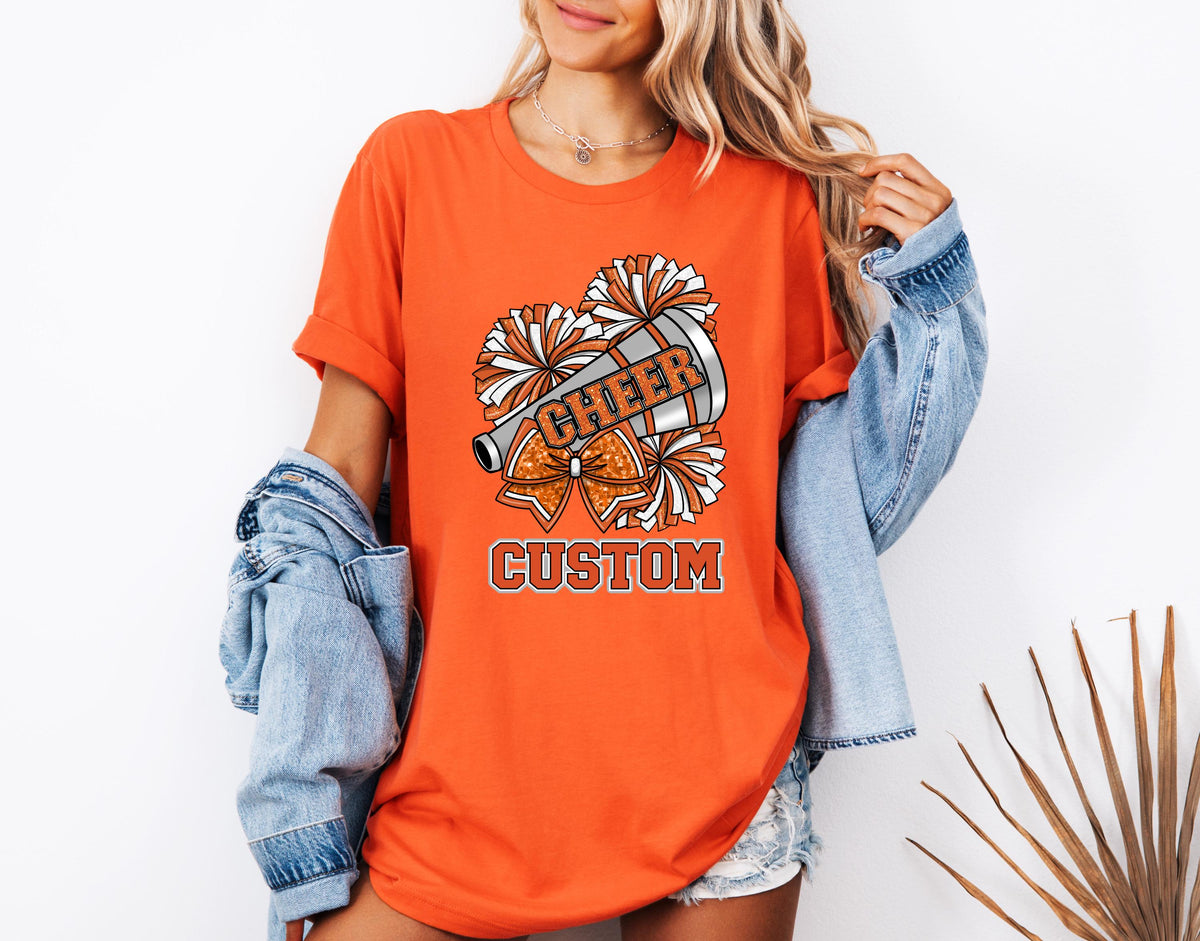 Custom Cheerleader T-Shirt, Sports Mom Gift, Team Mama Tee