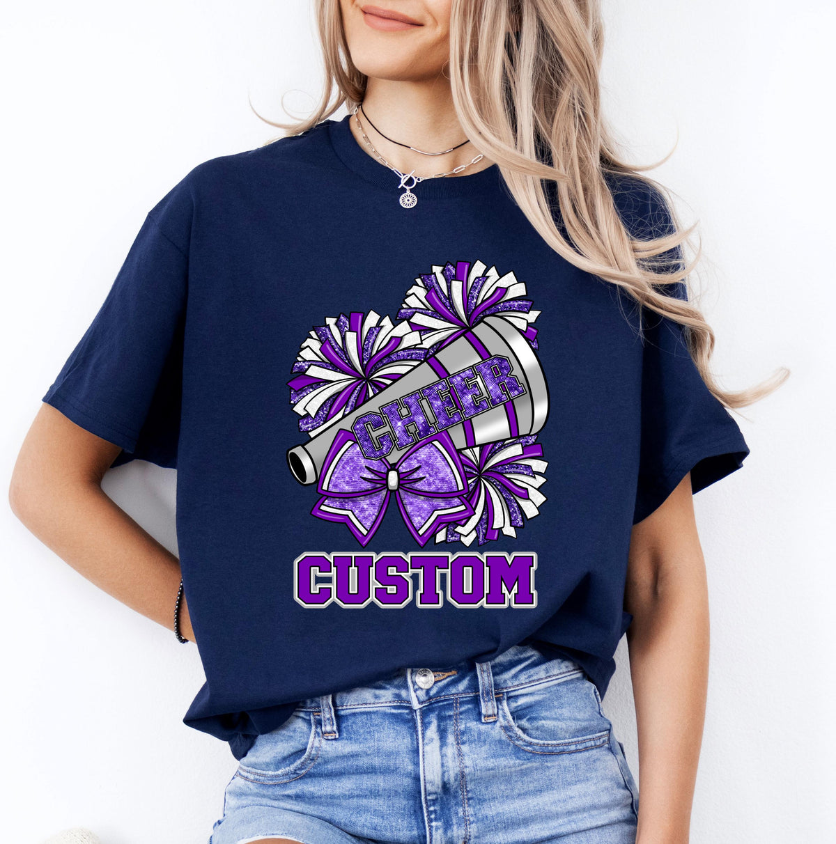 Custom Cheerleader T-Shirt, Sports Mom Gift, Team Mama Tee