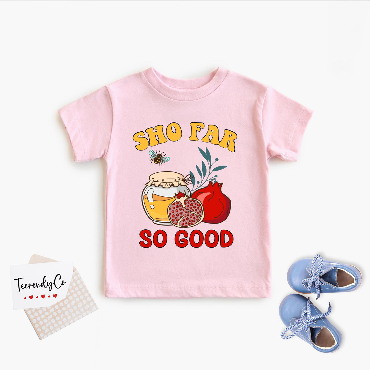 Sho Far So Good Kids Shirt, Rosh Hashanah T-Shirt, Rosh Hashanah Baby Gift, Jewish Baby Bodysuit