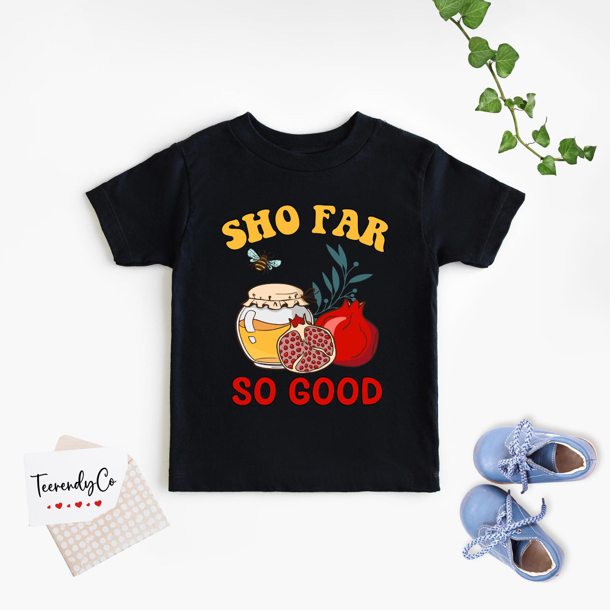 Sho Far So Good Kids Shirt, Rosh Hashanah T-Shirt, Rosh Hashanah Baby Gift, Jewish Baby Bodysuit