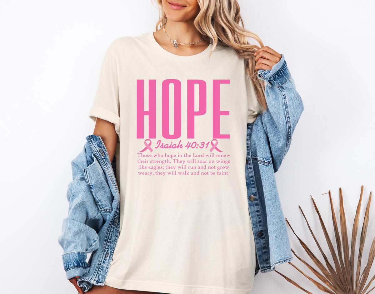 Hope T-shirt, Christian Breast Cancer Shirt, Cancer Awareness Gift