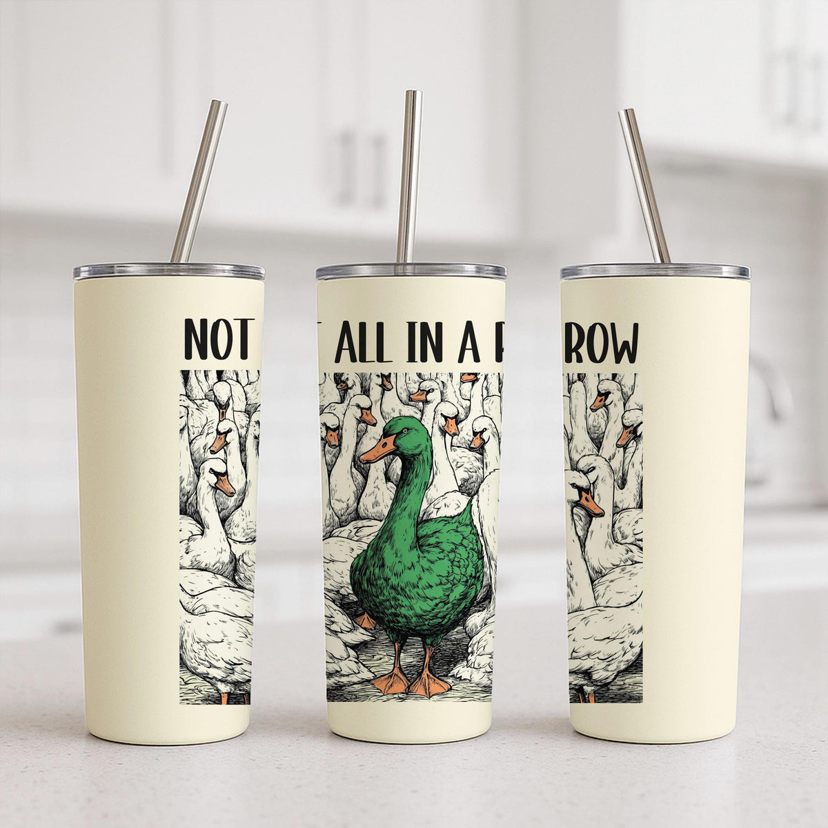 Funny Goose Tumbler, Sarcastic Coffee Cup, Stainless Steel Travel Mug (20oz)